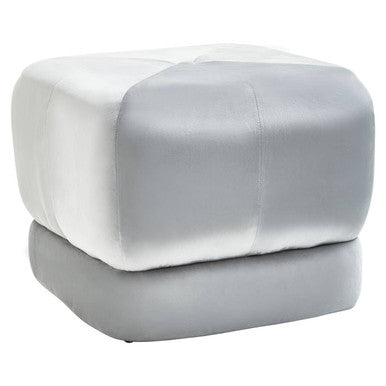 Kaia Grey Velvet Stool