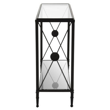 Axis Console Table With Black Finish Frame