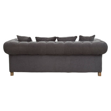 3 Seater Grey Fabric Sofa, Spencer