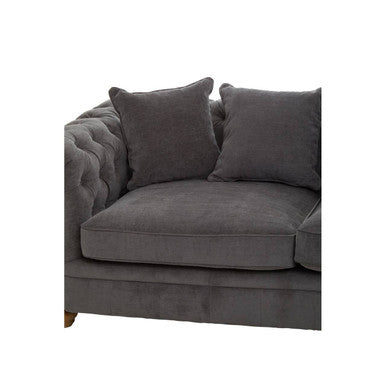 3 Seater Grey Fabric Sofa, Spencer