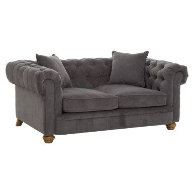 2 Seater Grey Fabric Sofa | Spencer