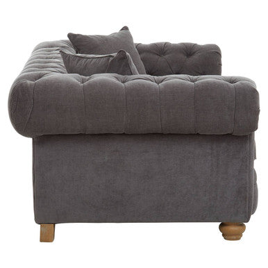 Spencer 2 Seat Grey Fabric Sofa