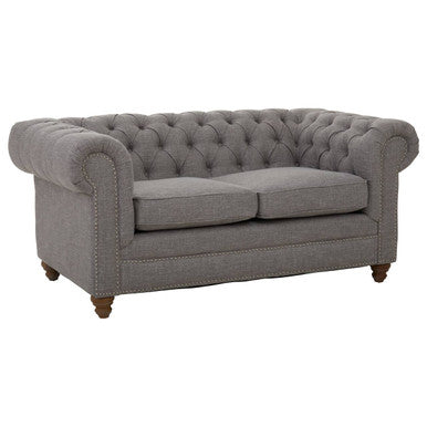 2 Seater Grey Linen Sofa | Stella