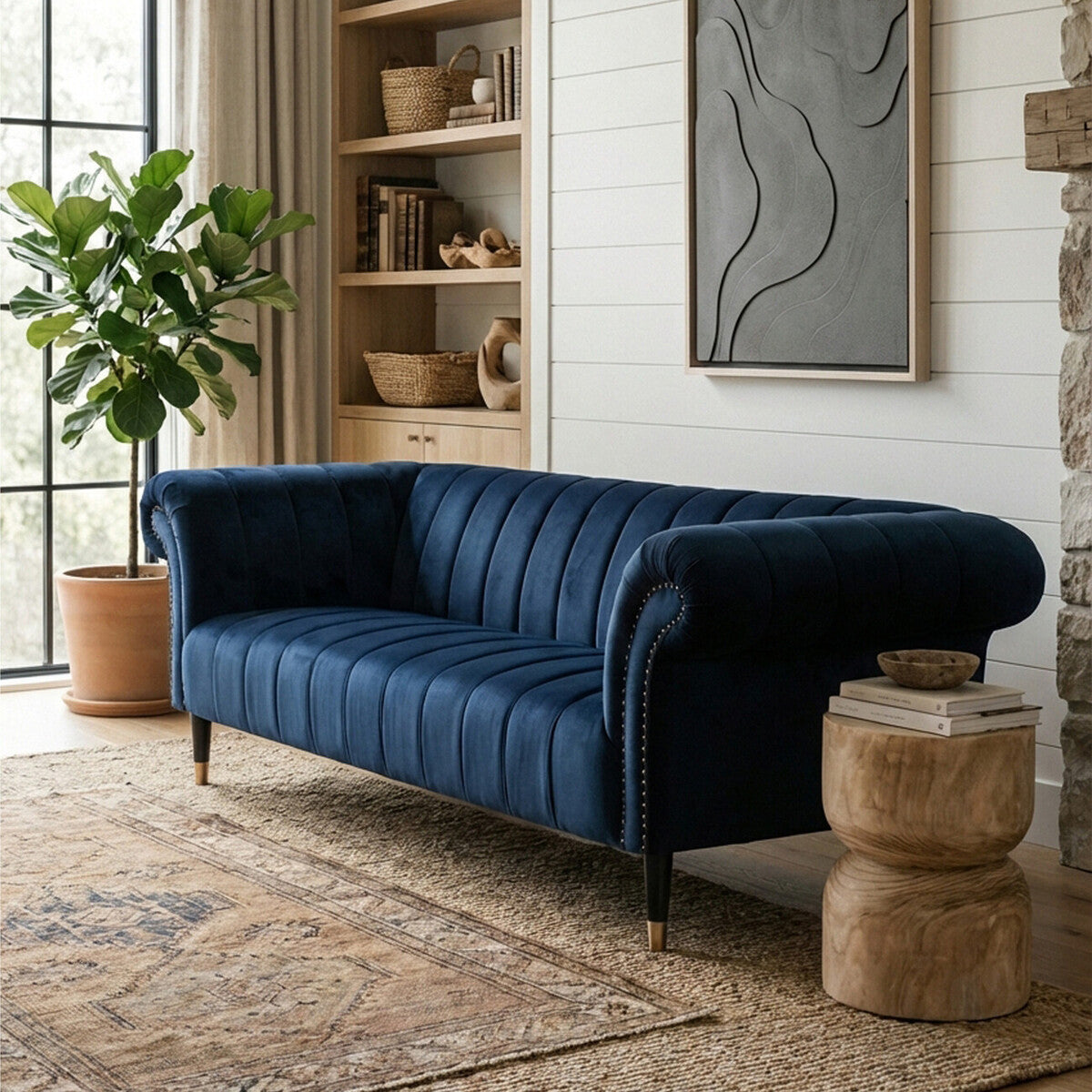 3 Seater Midnight Velvet Sofa, Siena