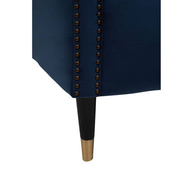 Siena Two Seat Midnight Blue Velvet Sofa