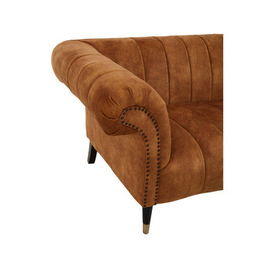 3 Seater Gold Velvet Sofa, Siena