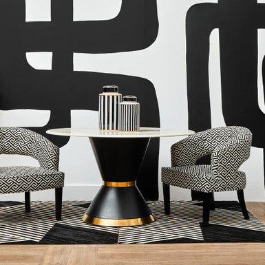 Greek Key Design Cutout Lounge Chair | Regents Park