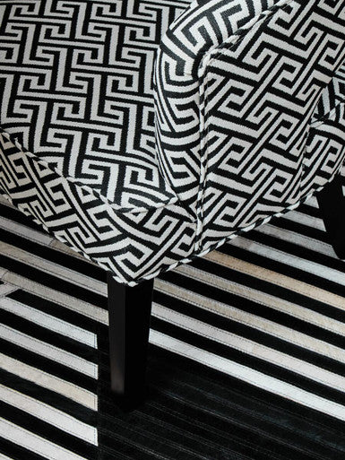 Greek Key Design Cutout Lounge Chair | Regents Park
