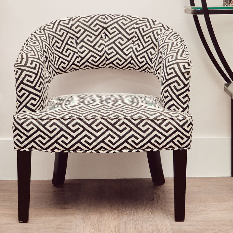 Greek Key Design Cutout Lounge Chair | Regents Park