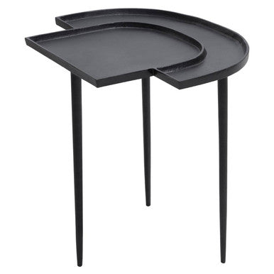 Simbolo Black Nickle Top Side Table