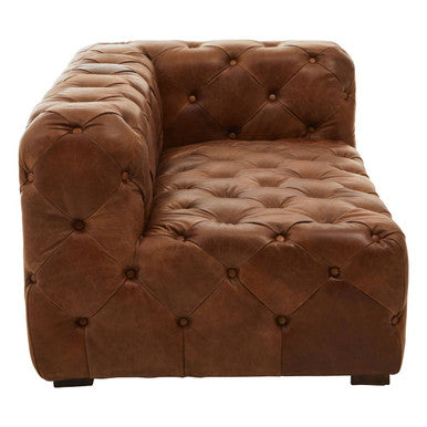 Brown Leather Right Arm Modern Chesterfield Modular Sofas, Hoxton