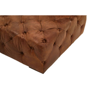 Brown Leather Left Arm Modern Chesterfield Sofa, Hoxton