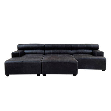 King Left Arm Leather Seat Sofa