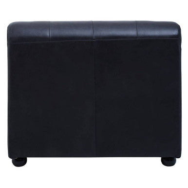 Antique Black Right Arm Leather Modular Chaise Sofa | King