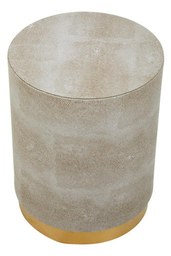 Cadio Shagreen Effect Round Stool
