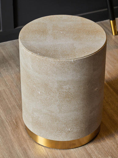 Cadio Shagreen Effect Round Stool