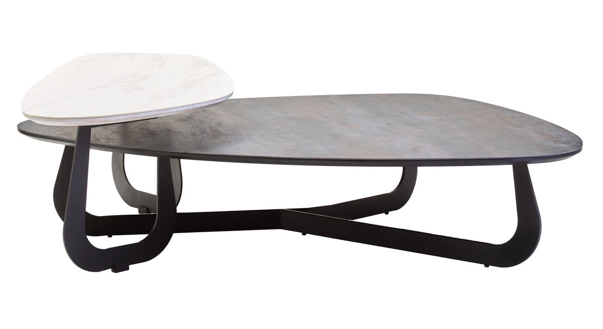Imperia 2 Tier Large Asymmetrical Ceramic Coffee Table