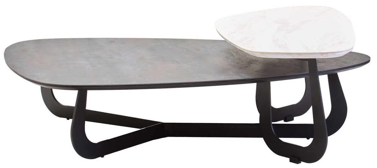 Imperia 2 Tier Large Asymmetrical Ceramic Coffee Table