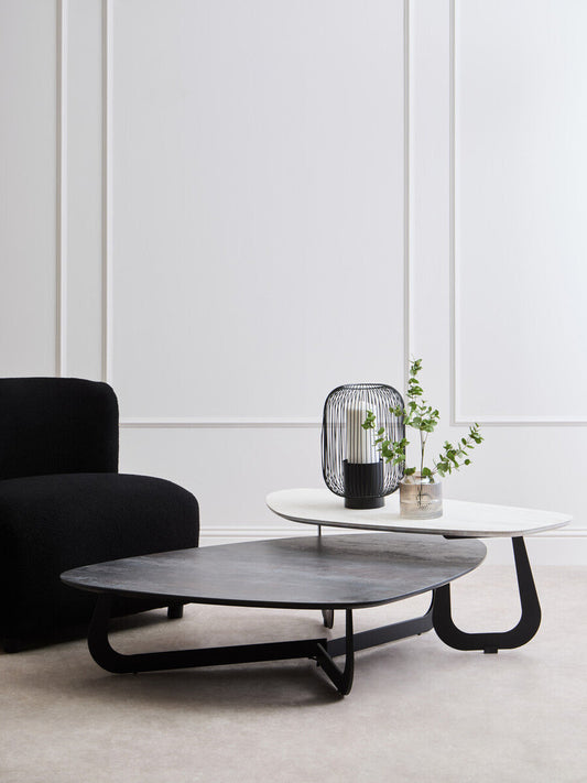 Imperia 2 Tier Large Asymmetrical Ceramic Coffee Table