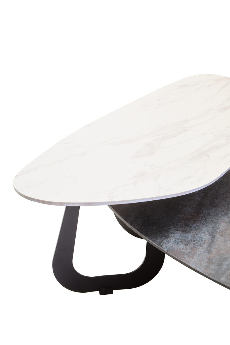 Imperia 2 Tier Large Asymmetrical Ceramic Coffee Table