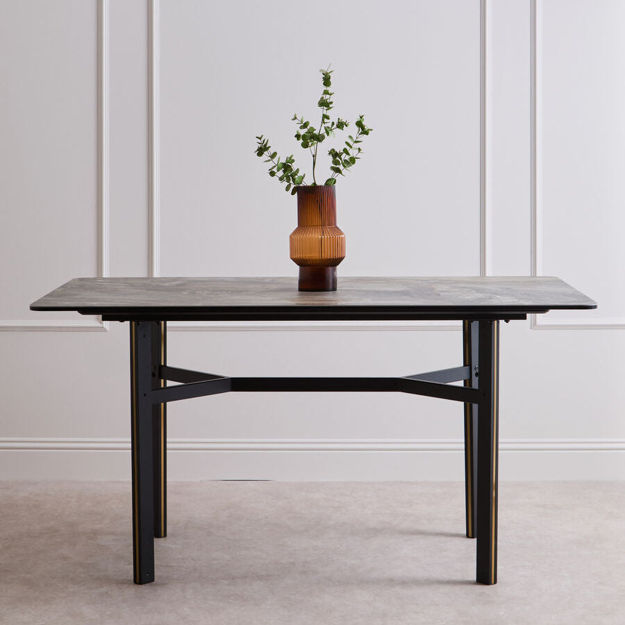 Imperia Ceramic Marble Effect Rectangular Dining Table