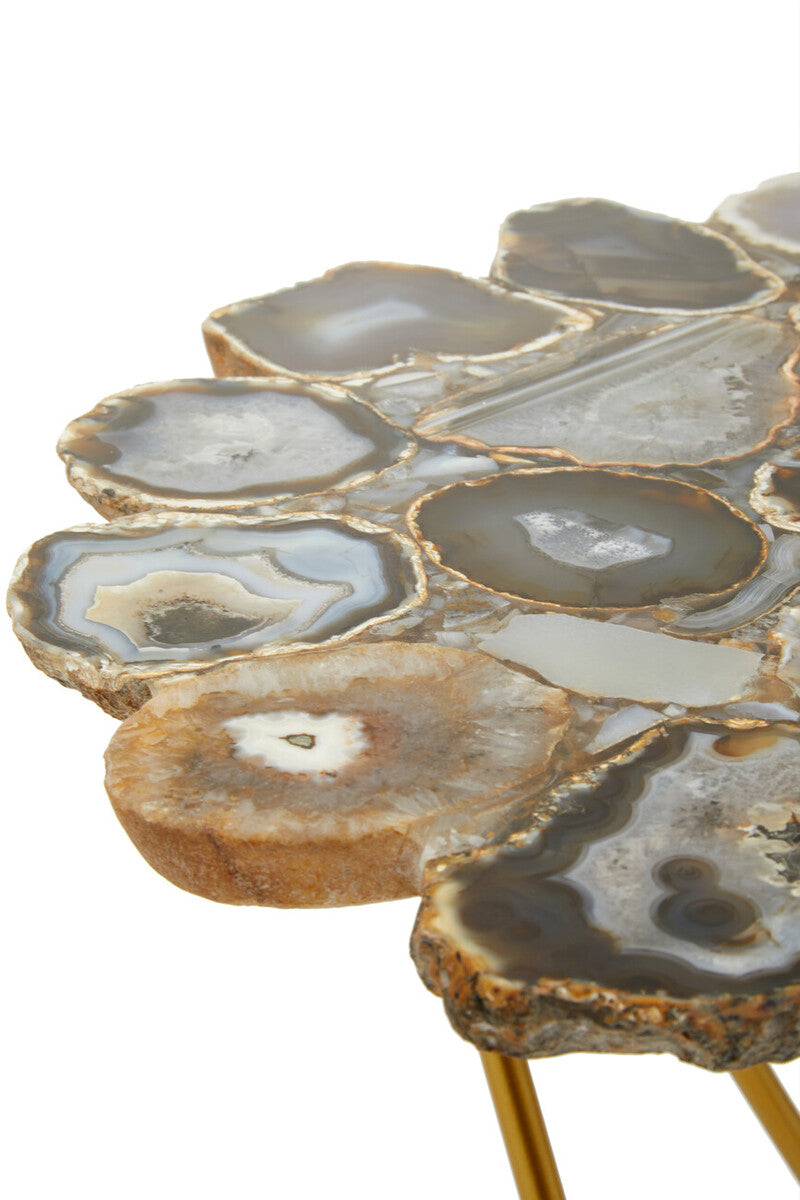 Jaipur Side Table with Agate Top