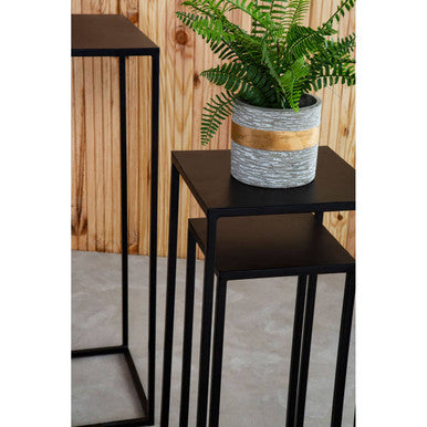 Mandoli Nest Of 3 Black Side Tables