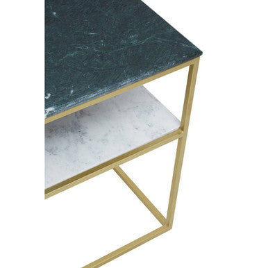 Nirav Assorted Marble And Gold Frame Console Table
