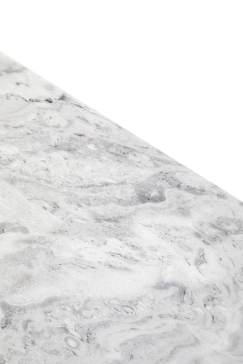 Grey Marble Console Table with Multifaceted Base, Spezia