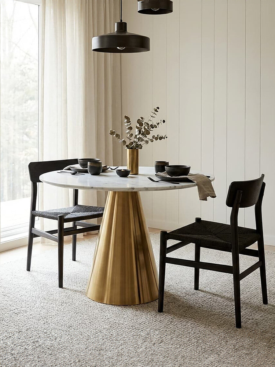 Azalea White Marble Top Dining Table