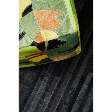 Botanical Leather Pouffe | Safira