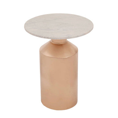 Amira Marble Top Gold Base Side Table