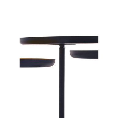 Amira Set of Three Gold and Black Tray Tables