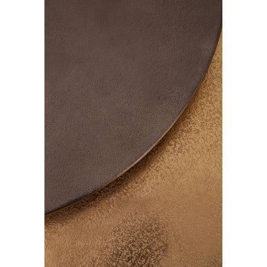 Nest of 2 Gold and Zinc Side Tables with Luxe Gold Steel Frames | Amira