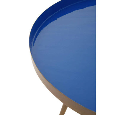 Amira Blue Enamel Nest of Two Tables