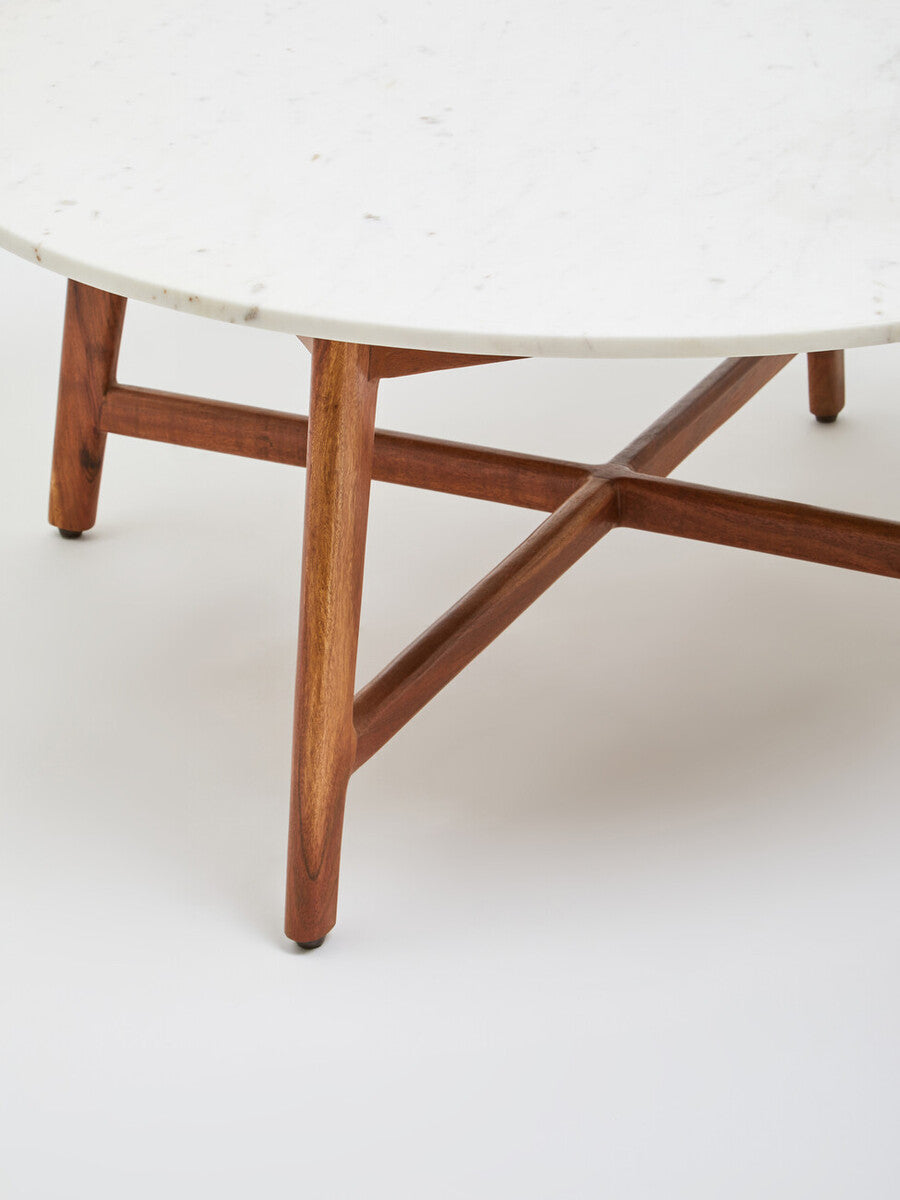 Myan White Marble Coffee Table