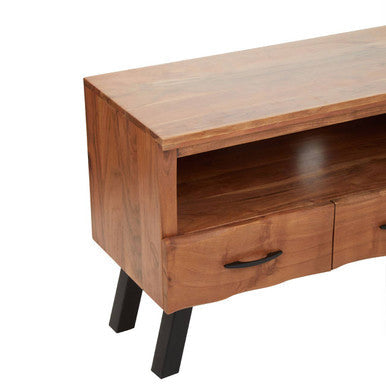 Nashik Two Drawer Acacia Wood Media Unit
