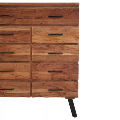 Nashik 9 Drawer Acacia Wood Chest