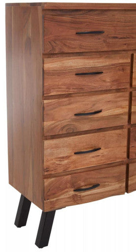 Nashik 9 Drawer Acacia Chest
