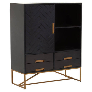 Black Mango Wood Cabinet | Kochi