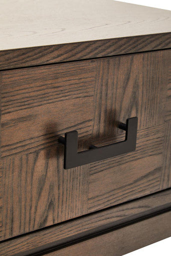 Dimaro One Drawer Antique Grey Side Table