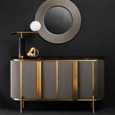 Dervio Four Door Marble Top Sideboard