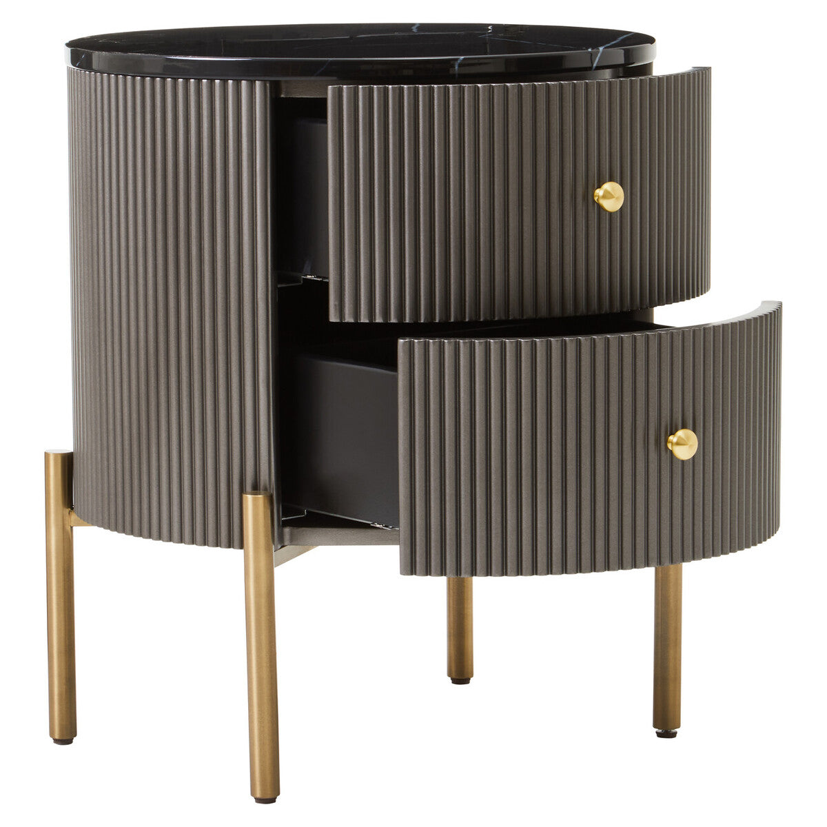 Dervio Two Drawer Marble Top Chest