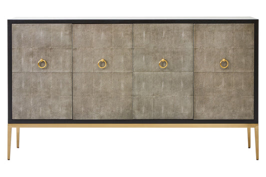 Deruta Grey Shagreen Effect Sideboard