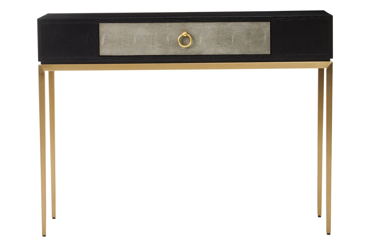 Deruta Shagreen Effect One Drawer Console Table