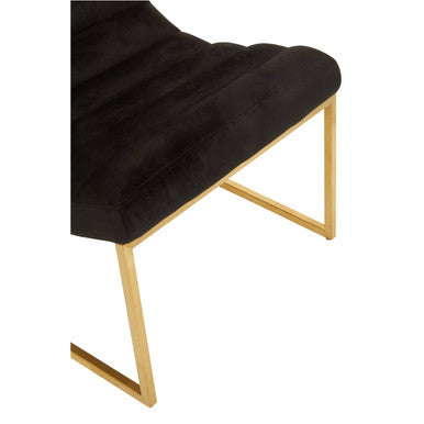 Vogue Black and Gold Lounge Chair