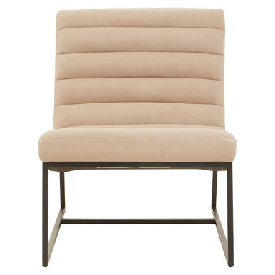 Vogue Ivory Velvet  Lounge Chair