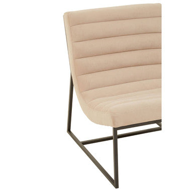Vogue Ivory Velvet  Lounge Chair