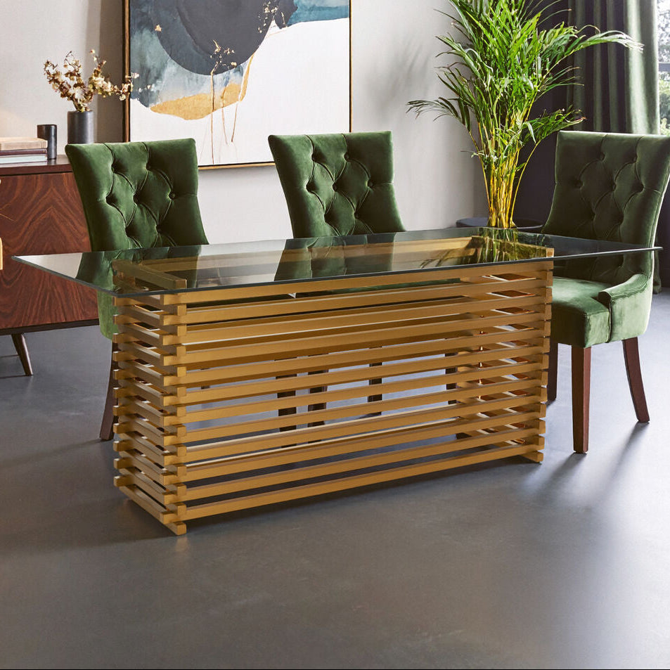 Vogue Matte Gold Dining Table