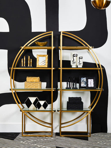 Vogue Left Half Moon Shelf Unit